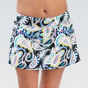 Dolfin Aquashape Awakening A-Line Swim Skirt Swim Bottom‎ Paisley S